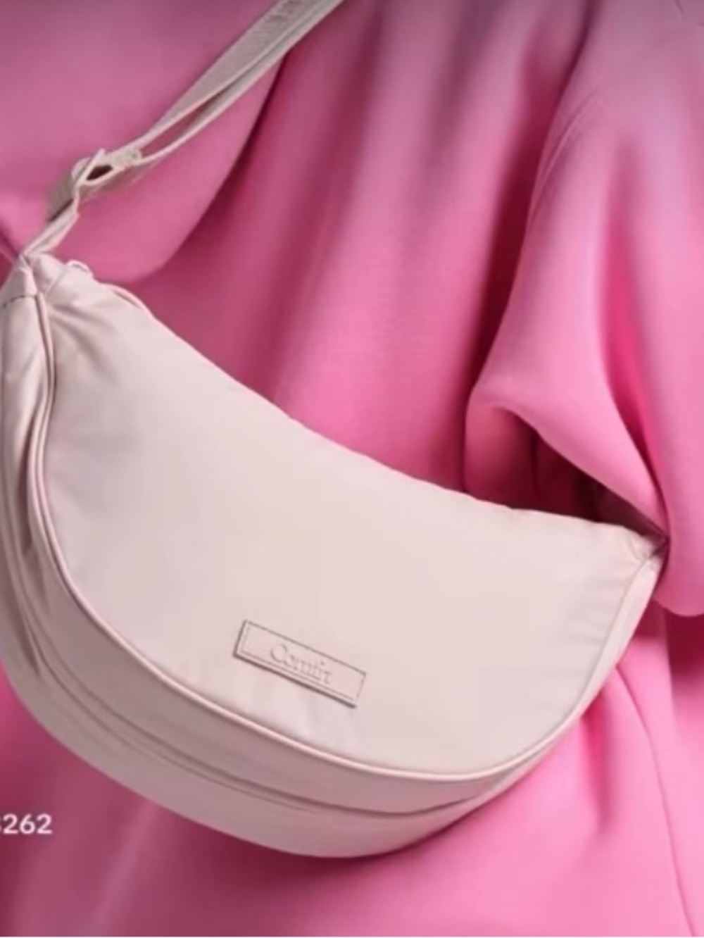 Comfrt Pink Crescent Crossbody Bag NWT